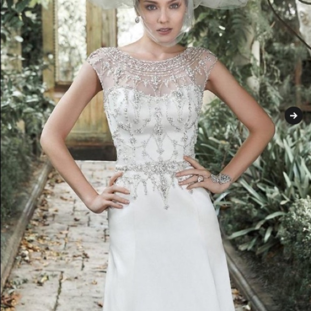 Maggie Sottero Ivory Illusion Wedding Dress